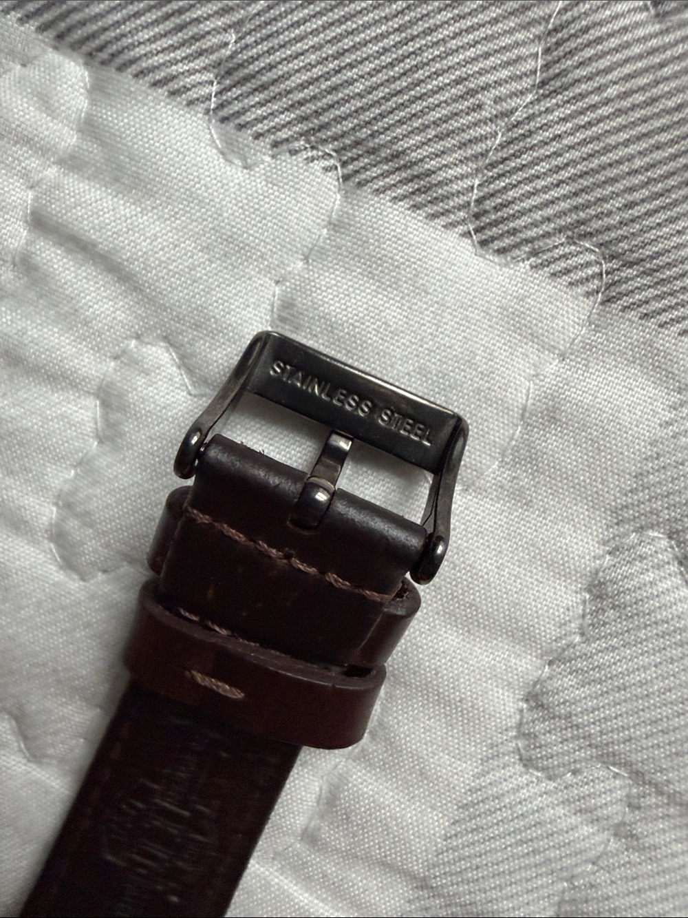 Nixon Red Sunburst Dial Watch with Brown Leather Band - Picture 7 of 11